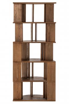 Bibliothèque Demi Cercle Mindi Naturel