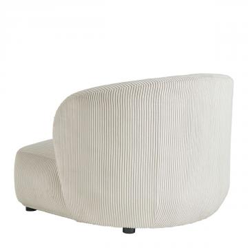 Fauteuil Lisette Velours Côtelé Crème XL