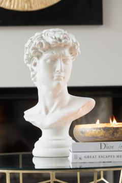 Buste David Résine Blanc H51cm