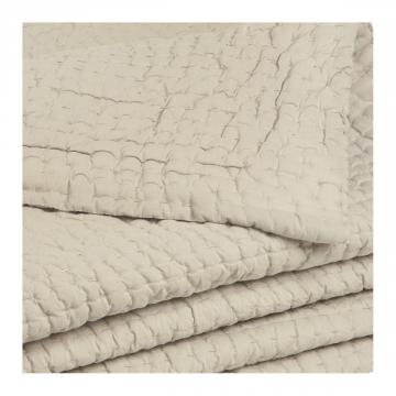 Dessus de Lit -- César Boutis Coton Mastic 260x240 Blanc d'Ivoire