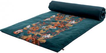 Housse d'Edredon Kendal Bleu de Prusse Brodé 85*200 NEW
