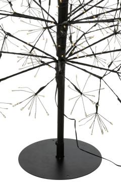 Sapin de Noël Noir Led Blanc Chaud H240cm
