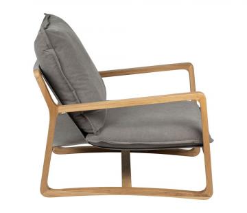 Fauteuil Chêne Coton Gris Azenor