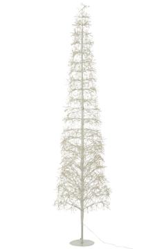 Sapin de Noël Blanc Led Blanc Chaud H240cm
