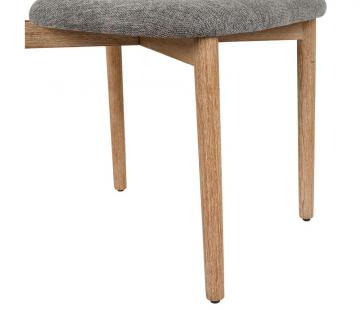 2 x Chaises Cautret Lin Gris Foncé Bois Naturel