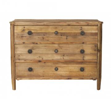 Commode 3 Tiroirs Vieux Pin Sidonie