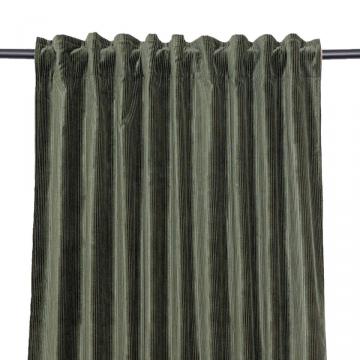 Rideau Hambourg Velours Côtelé Kaki 135*300 -NEW-