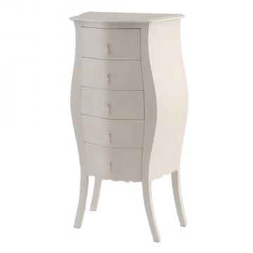 Chiffonnier 5 Tiroirs Murano Blanc Amadeus
