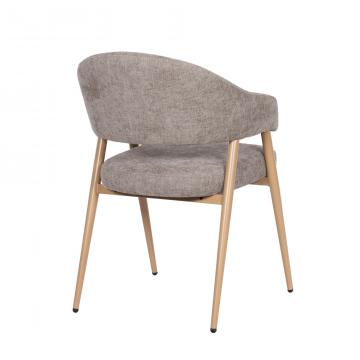 Fauteuil de Table Tom Tissu Taupe