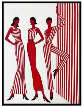 Toile Encadrée Samba Velours Cadre Noir 64*84