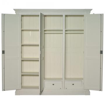 Armoire 3 Portes Pin Ecru Rivoli (démontable)