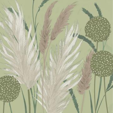 20 x Serviettes Papier Floral Amande 33*33