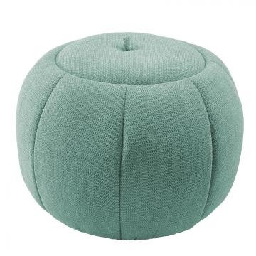 Pouf Coffre Rond Pumpkin Vert d'Eau