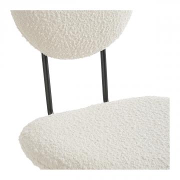 Chaise Colette Bouclette Crème Blanc d'Ivoire