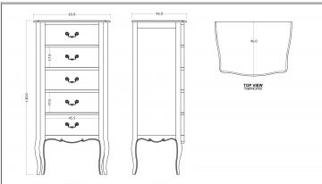 Chiffonnier 5 Tiroirs Apolline