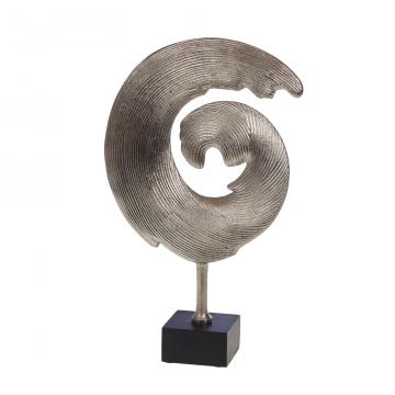 Déco à Poser Swirl Argent H46cm