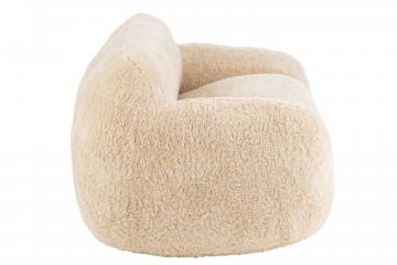 Canapé Cutie Shearl Fourrure Crème Foncé 2 Places