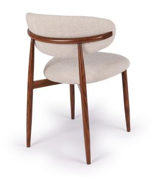 Chaise Georgia Beige Pied Noyer Athezza
