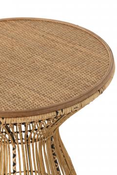 Table d'Appoint Rainures Rotin Naturel