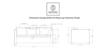 Canapé Soho 100% Lin 2/3 Places (2 couleurs)
