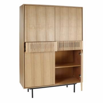 Armoire 4 Portes 2 Tiroirs Naturel Atlanta Pomax