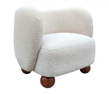 Fauteuil Sixties Ecru Bouclettes