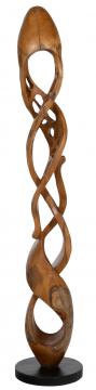 Sculpture Totem Moara Teck H123cm