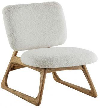Fauteuil Lina Bouclette Crème Blanc d'Ivoire