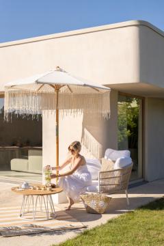 Fauteuil de Jardin Joa Blanc Naturel XL