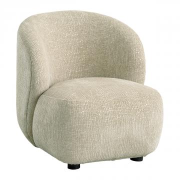Fauteuil Lisette Jacquard de Velours Sable PM