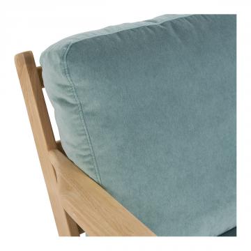 Fauteuil Jules Velours Céladon Blanc d'Ivoire