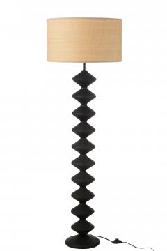 Lampadaire Chenille Bois Noir