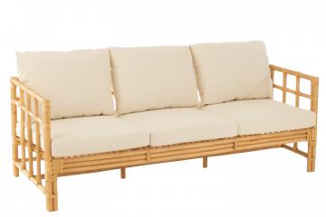 Canapé Elise Bambou Naturel 3 Personnes