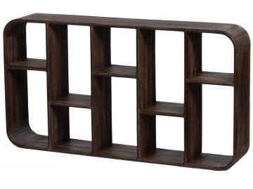 Etagère Murale 10 Casiers Aronia Finition Noyer