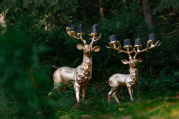Chandelier Cerf Debout Champagne