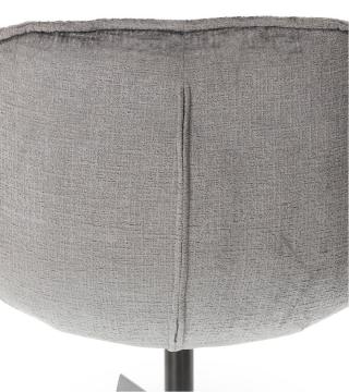 Fauteuil Smile Velours Gris Athezza