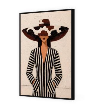 Toile Encadrée Mystère Cadre Noir 84*124