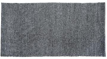 Tapis Madison Noir Laine Tressée Blanc d'Ivoire