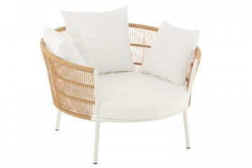 Fauteuil de Jardin Joa Blanc Naturel XL