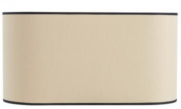 Abat-Jour Ovale Beige Bordé Noir GM