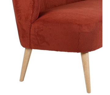 Canapé 2 Places Eléonore Terracotta