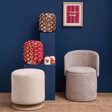 Tabouret Tournant Twisty Velours (8 couleurs) NEW