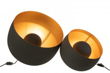 Lampe de Sol Noir Mat-Doré GM