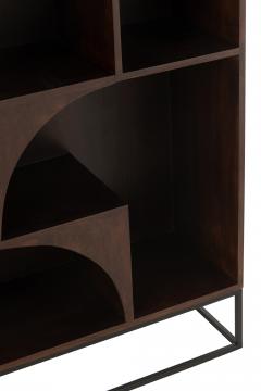 Bibliothèque Etagère Mode Manguier Brun
