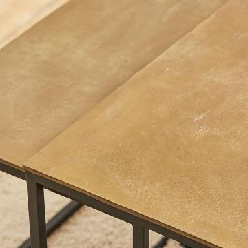 Tables Basses Gigognes x3 Félia Métal Doré