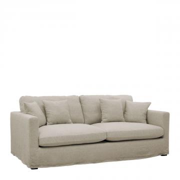 Canapé Angie 100% Lin Beige Blanc d'Ivoire