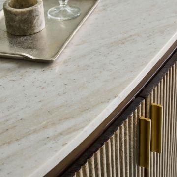 Comptoir Bar Buren Bois Massif Marbre