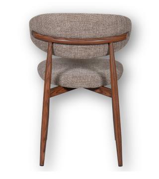Chaise Georgia Taupe Pied Noyer Athezza