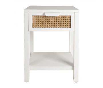 Chevet 1 Tiroir Adela Blanc Naturel