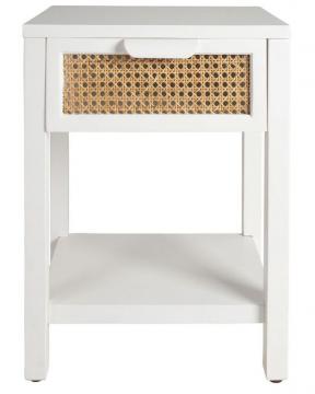 Chevet 1 Tiroir Adela Blanc Naturel